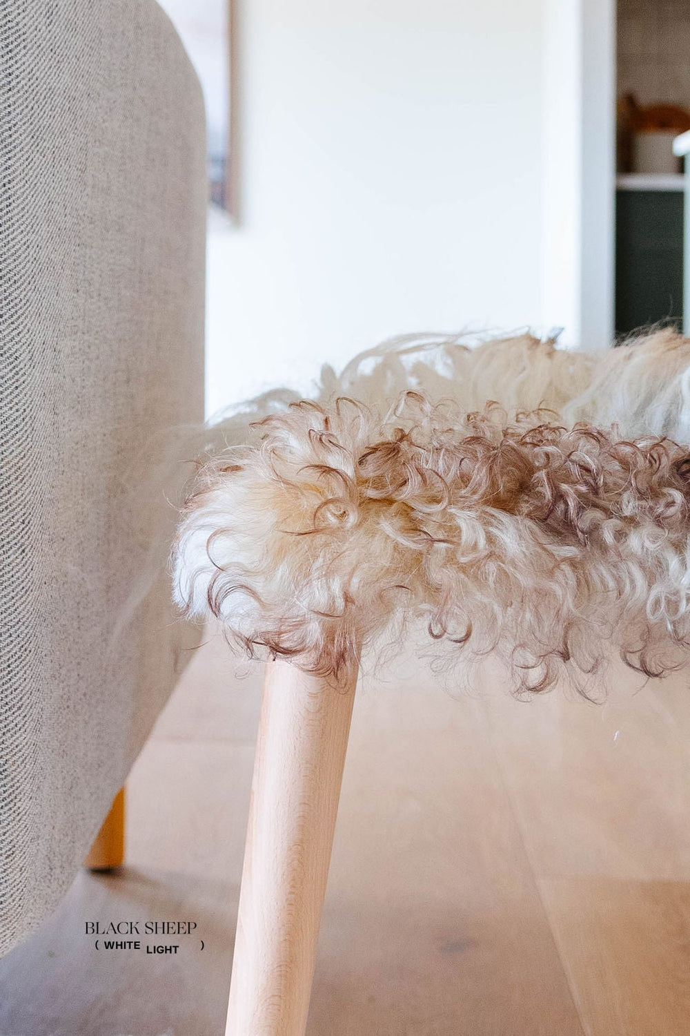 FEO - Mélange Sheepskin Stool EX-STOCK Canada