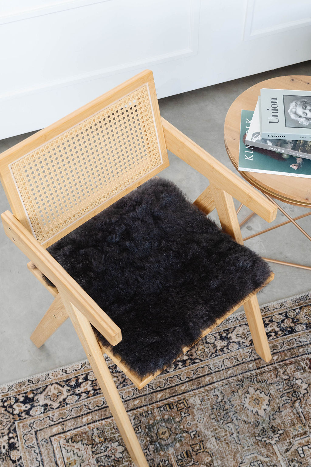 Shorn Black Icelandic Sheepskin Chair Pad