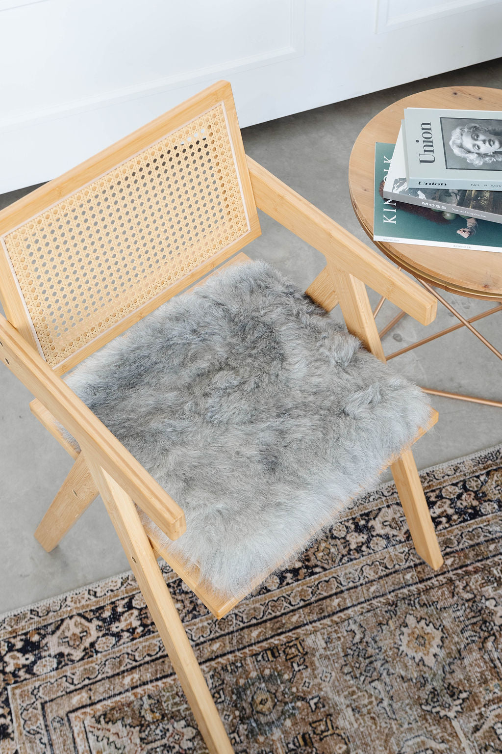 Shorn Grey Icelandic Sheepskin Chair Pad