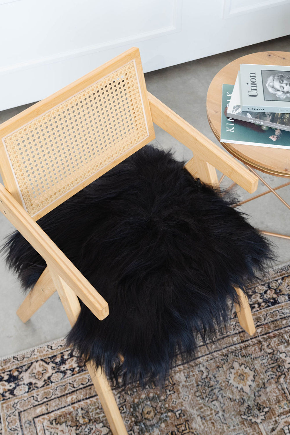 Black Icelandic Sheepskin Chair Pad