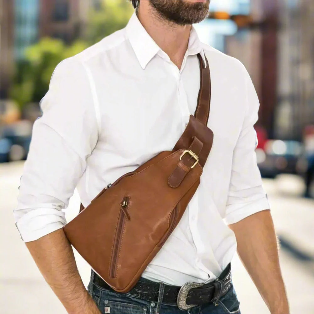Premium Handcrafted Leather Sling Bag | Backpack | Crossbody Messenger Bag EX-STOCK Canada