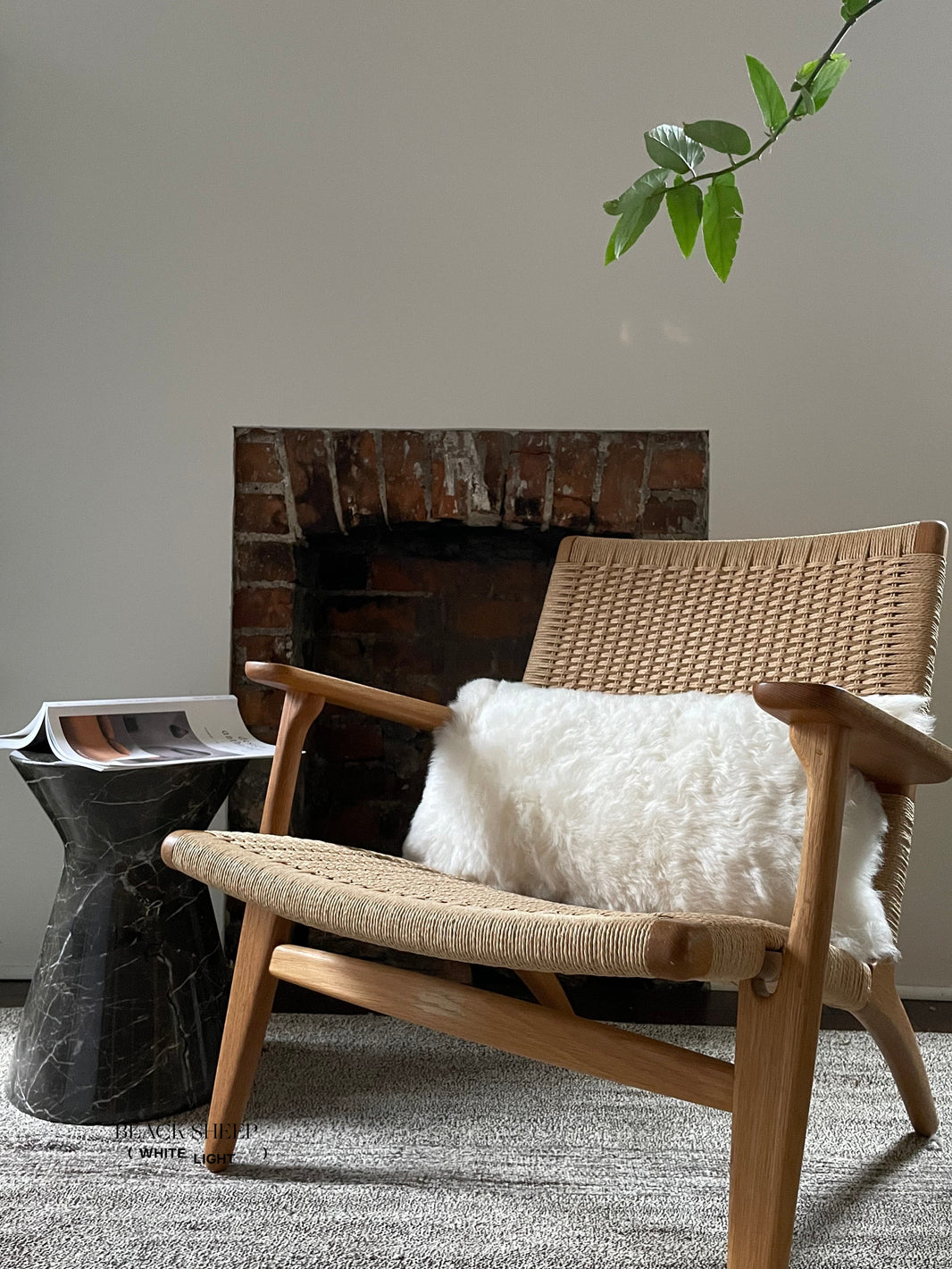 Rechteckiger geschorener weißer isländischer LammfellkissenbezugEX-STOCK Canada