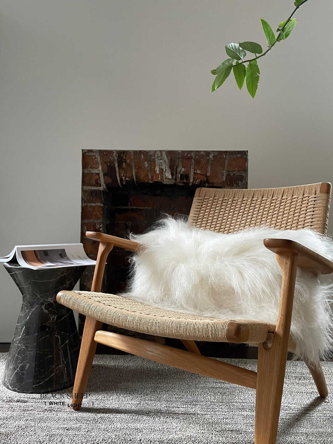 Rectangular White Icelandic Sheepskin Pillow Cover EX-STOCK Canada