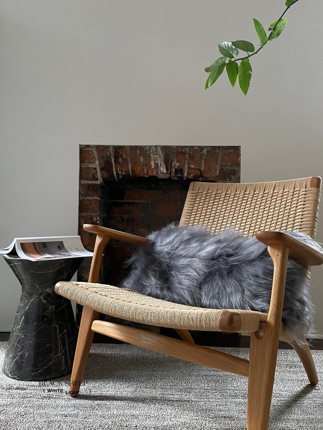 Rechteckiger silberner isländischer Schaffell-KissenbezugEX-STOCK Canada