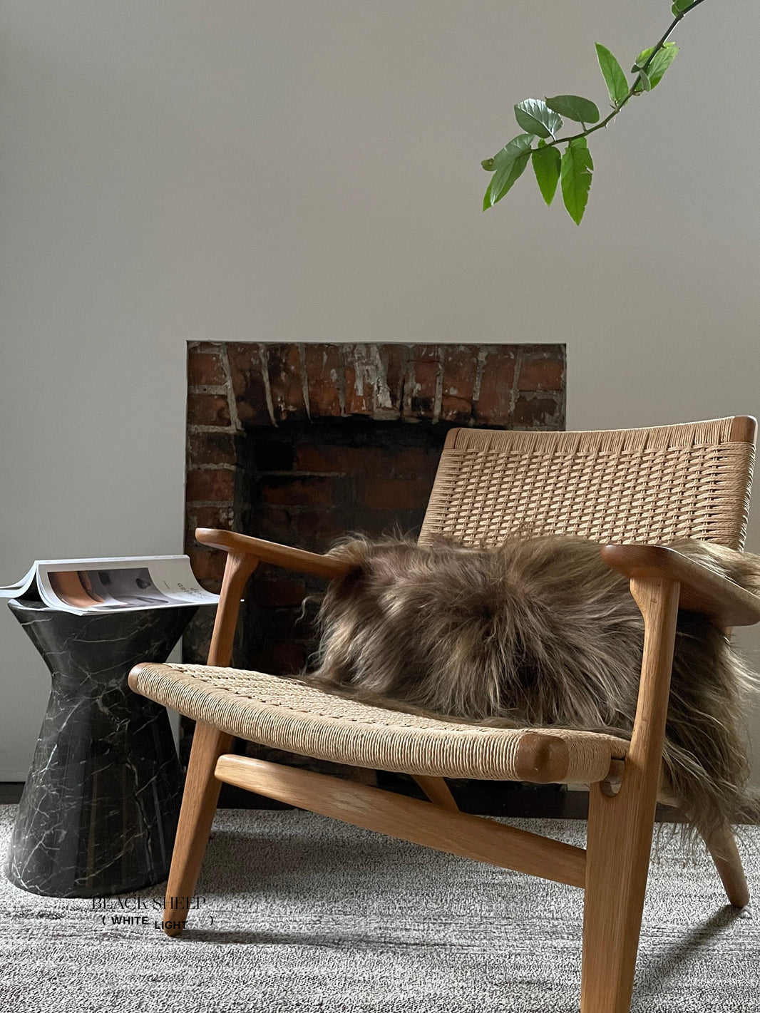 Rechteckiger brauner isländischer Lammfell-KissenbezugEX-STOCK Canada