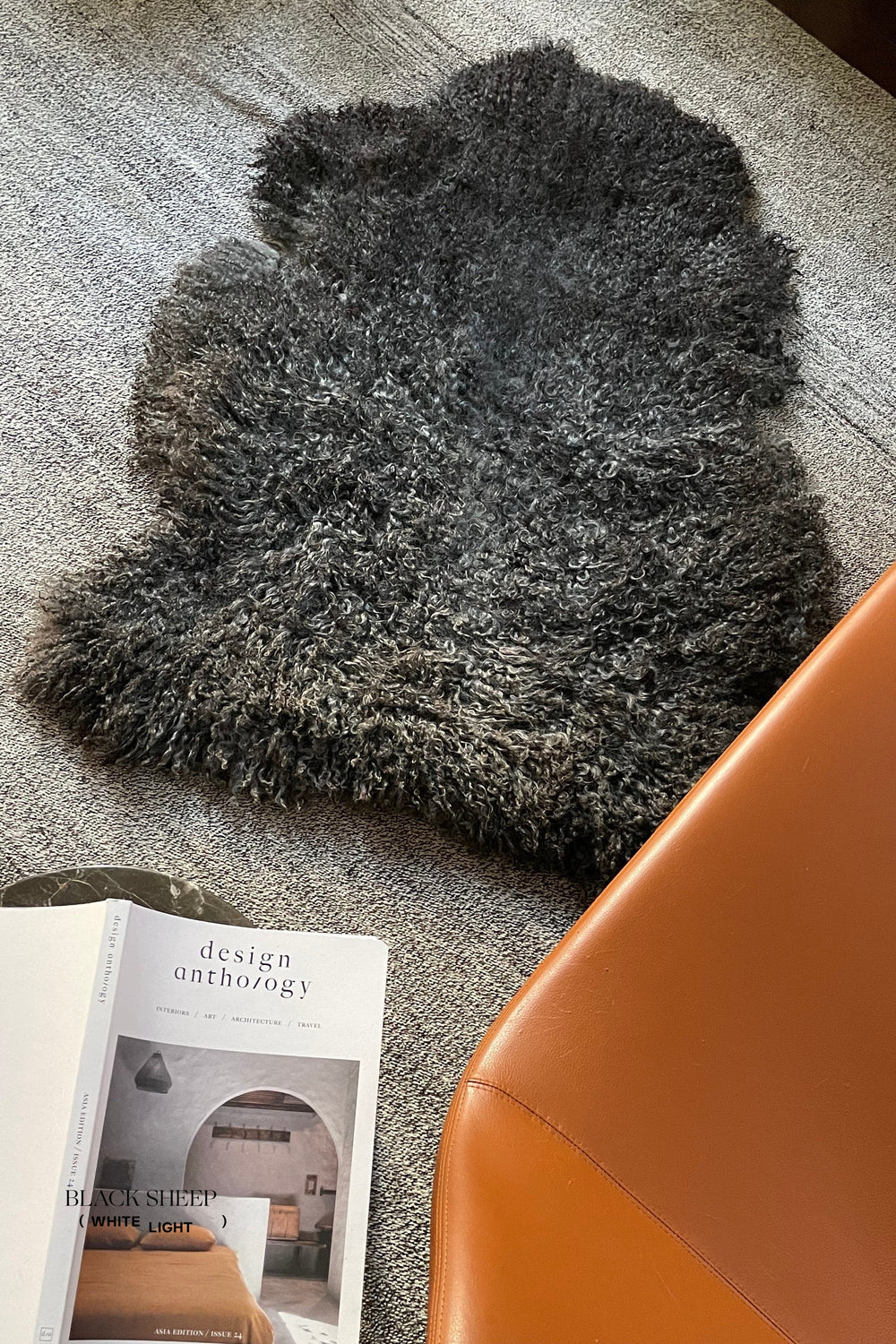 Grey Long Wool Gotland Sheepskin
