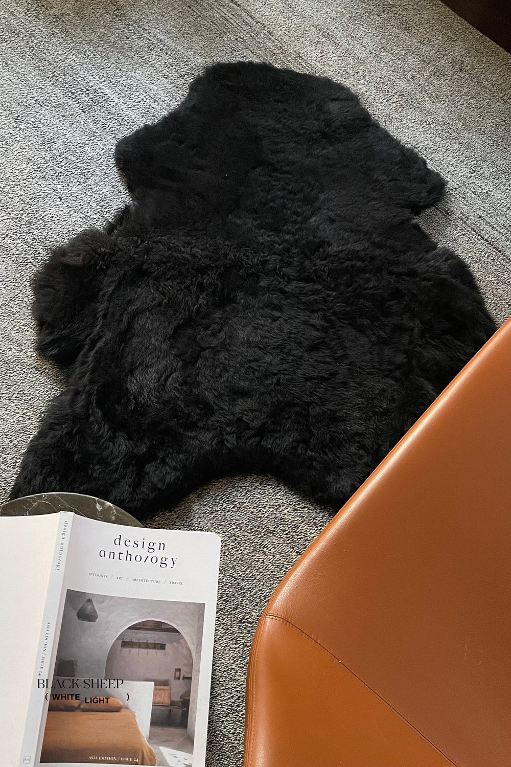 Shorn Black Icelandic Sheepskin