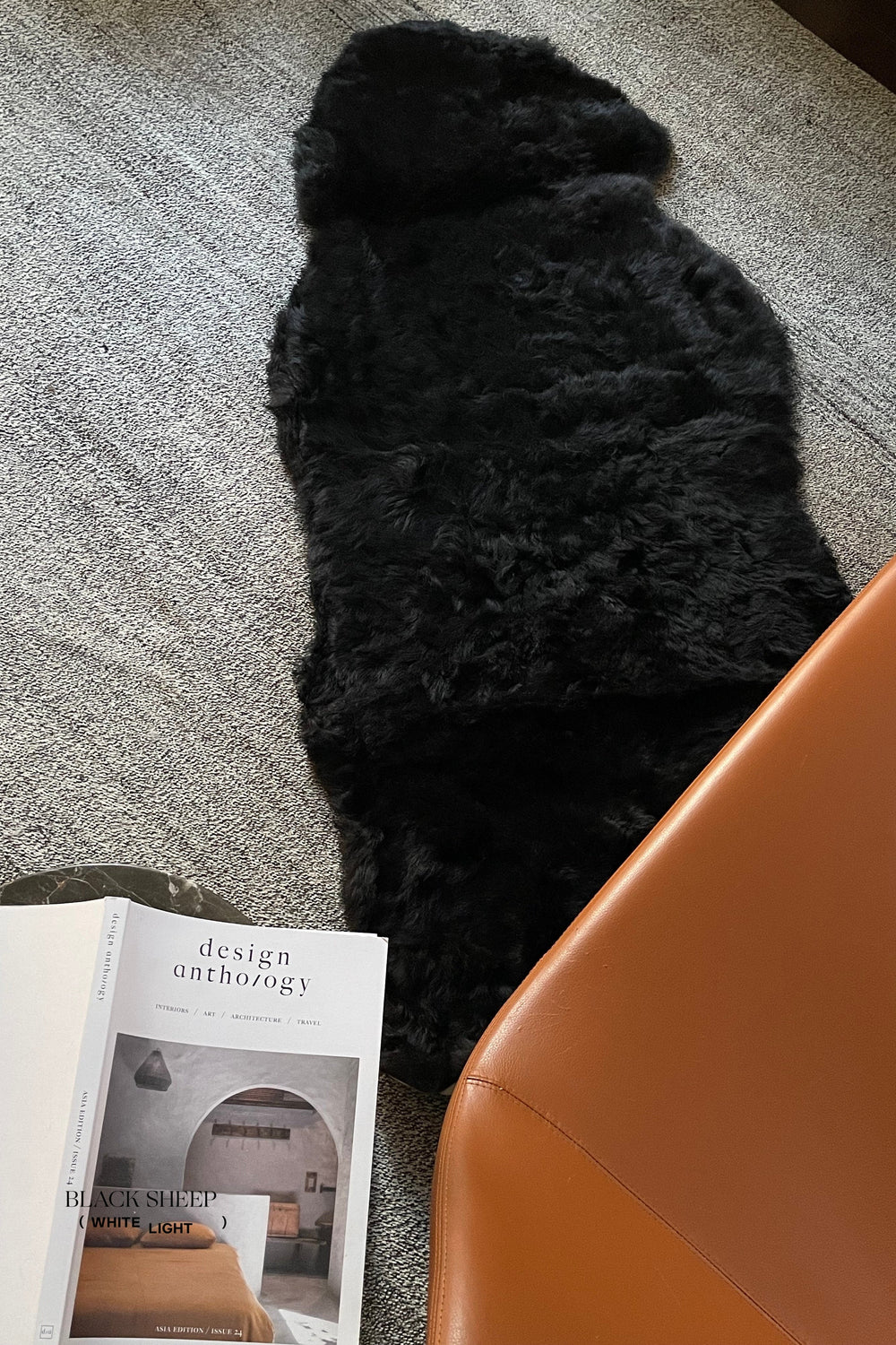 Shorn Black Double Icelandic Sheepskin