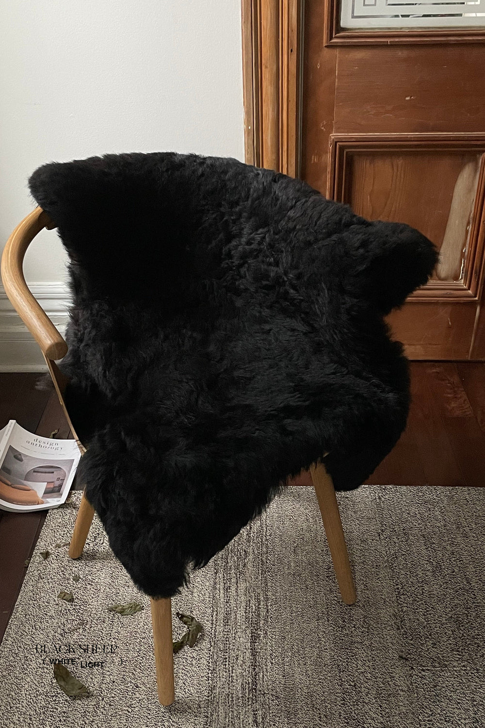 Shorn Black Icelandic Sheepskin