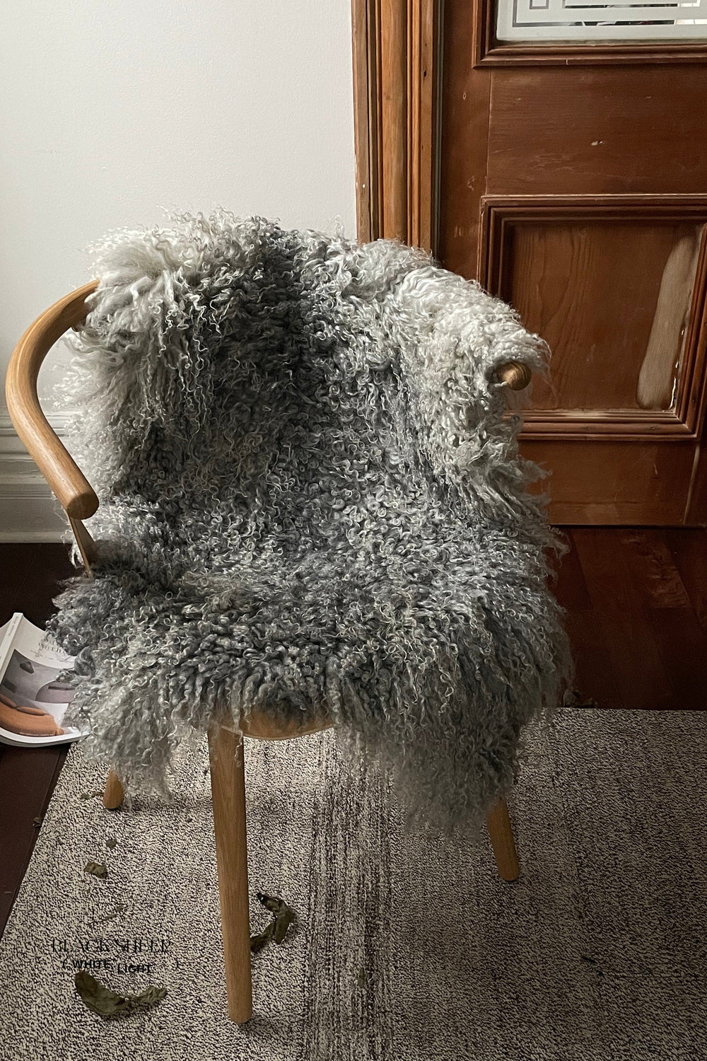 Grey Long Wool Gotland Sheepskin