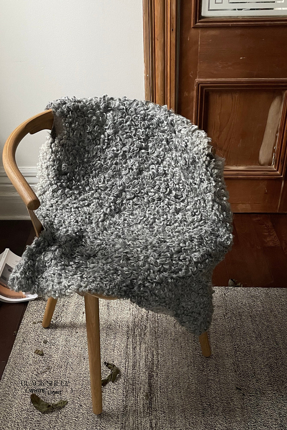 Grey Medium Wool Gotland Sheepskin