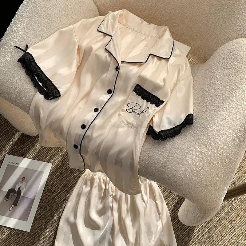 Pyjama en soie glacée pour femmes en été - EX-STOCK Canada