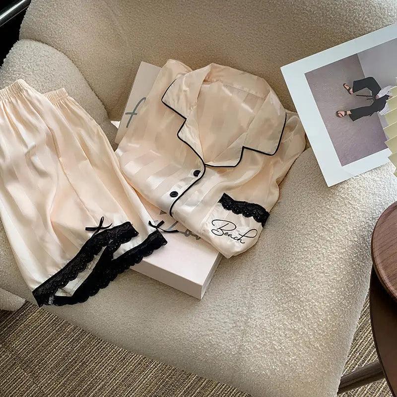 Pyjama en soie glacée pour femmes en été - EX-STOCK Canada