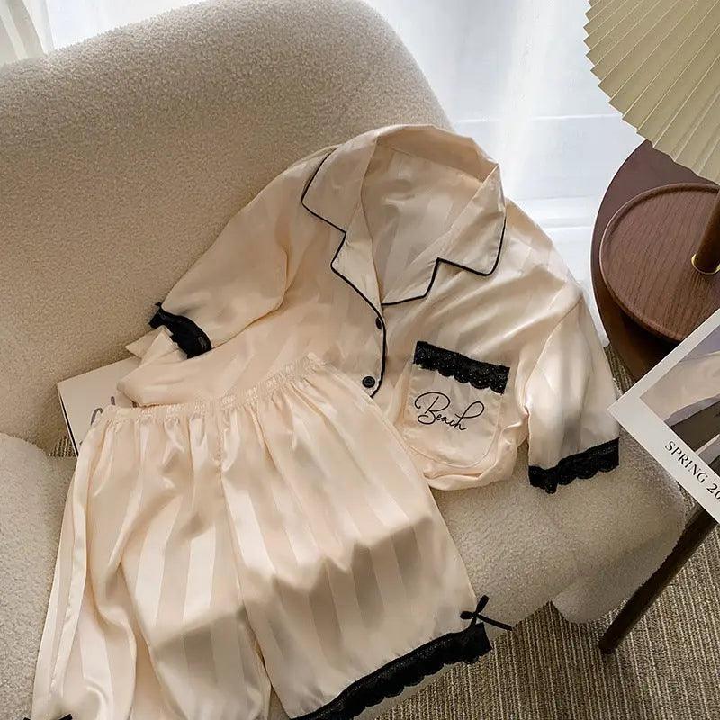 Pyjama en soie glacée pour femmes en été - EX-STOCK Canada
