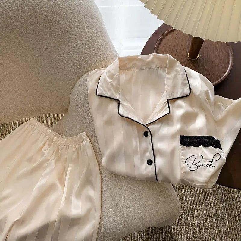 Pyjama en soie glacée pour femmes en été - EX-STOCK Canada