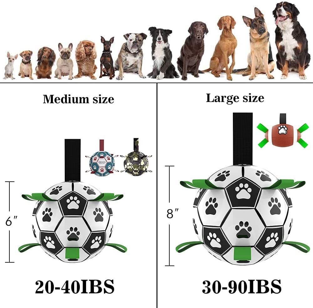 Interactive Dog Football Toy Soccer Ball Inflated Training Toy For Dogs Outdoor Border Collie Balls For Large Dogs Pet Supplies EX-STOCK Canada