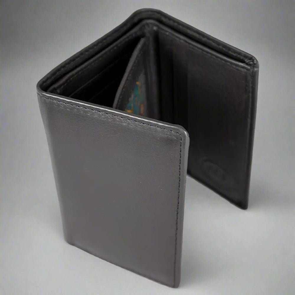 Portefeuille en cuir trifold à rabat pour hommes JBG InternationalEX-STOCK Canada