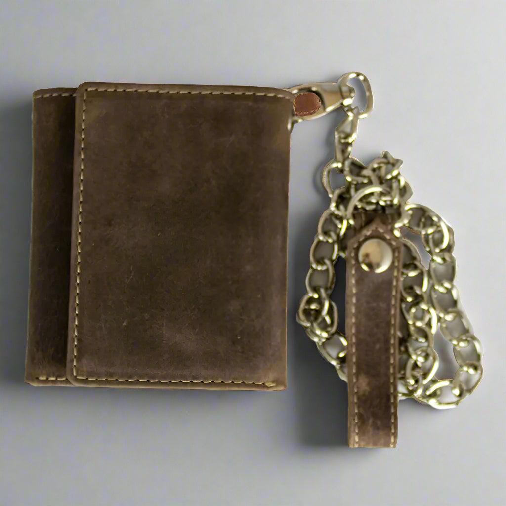 JBG International Men's Hunter Chain Leather RFID Wallet EX-STOCK Canada