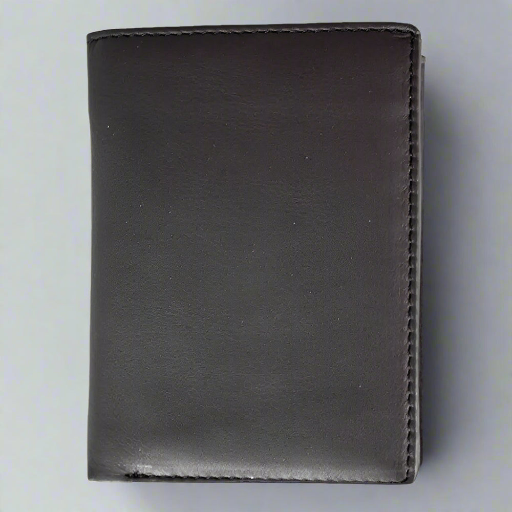 JBG International Men's Snap Close Flip Trifold Leather Wallet EX-STOCK Canada