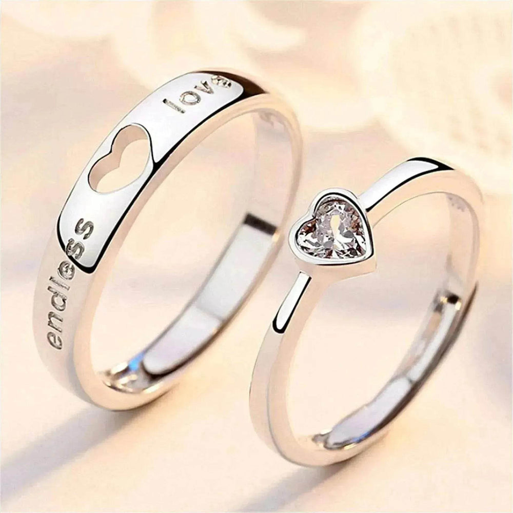 Japanese & Korean Style Unisex Heart To Heart Love Ring - EX-STOCK Canada