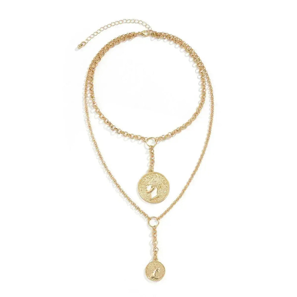 Collar de Retrato con Joya, Repujado y Borla para Mujer - EX-STOCK Canada
