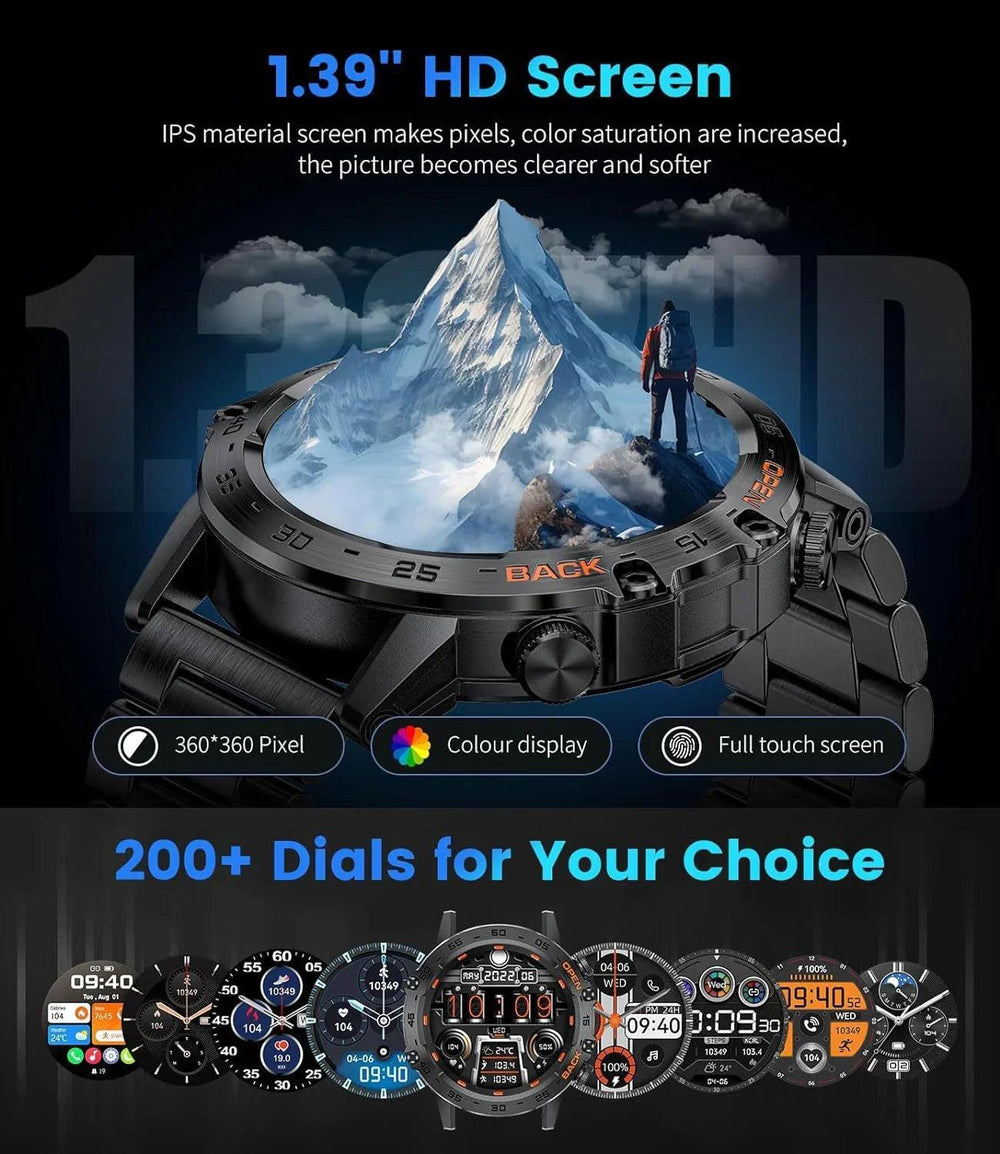 Orologio Smart Bluetooth K52 con Chiamata e Standby Ultra LungoEX-STOCK Canada