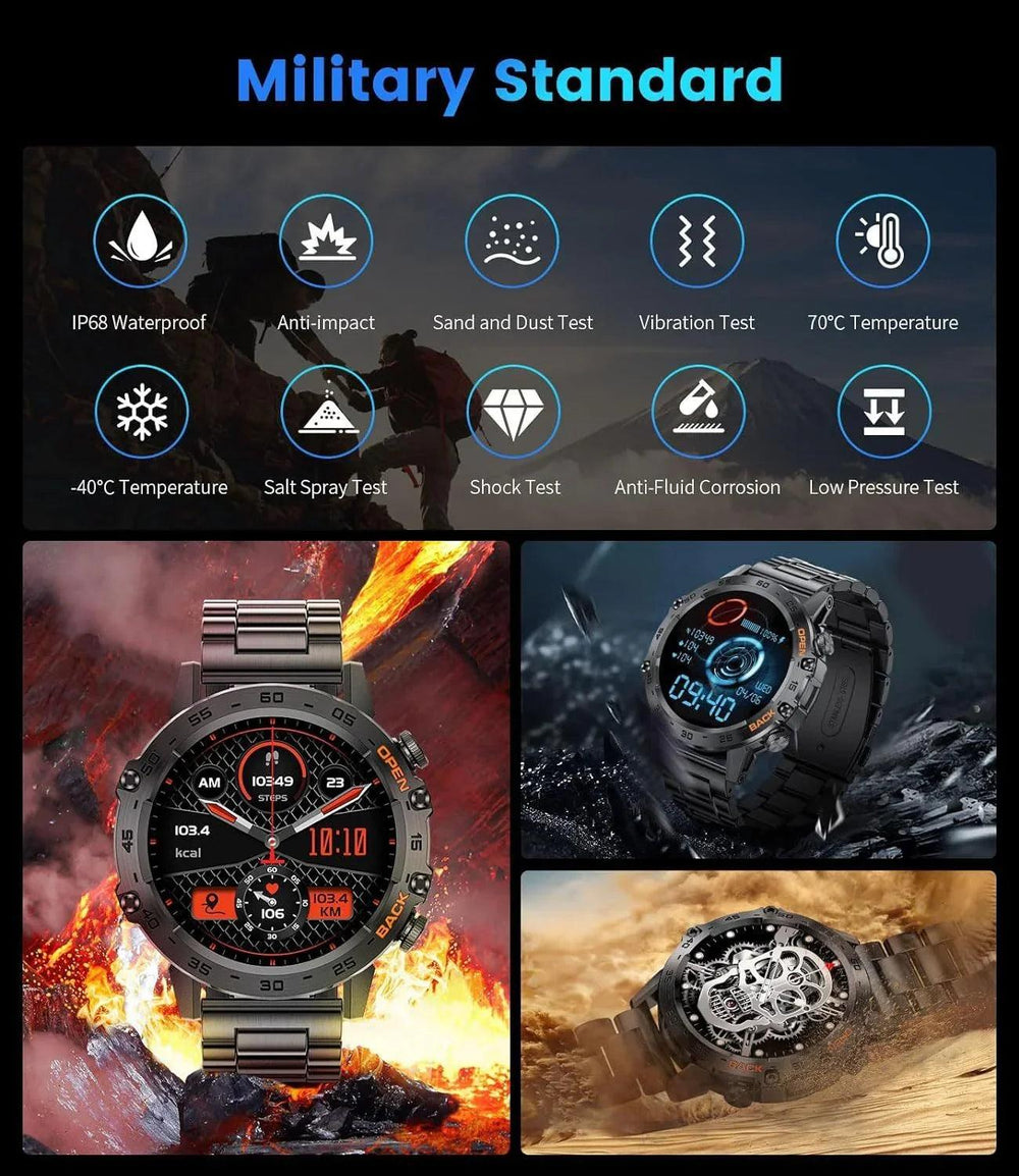 Orologio Smart Bluetooth K52 con Chiamata e Standby Ultra LungoEX-STOCK Canada