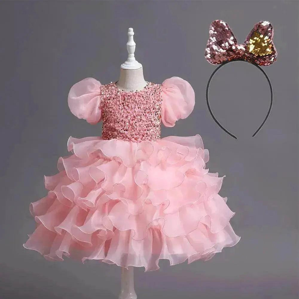 Robe de fête d'anniversaire princesse avec tutu pour enfants - EX-STOCK Canada