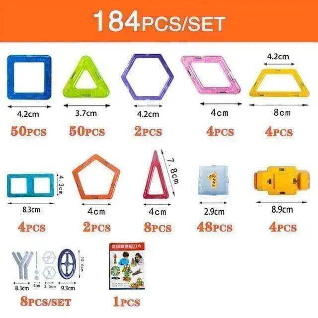 Kids' Magnetic Building Blocks DIY Magnet Toys - Construction Set Gifts - EX-STOCK Canada