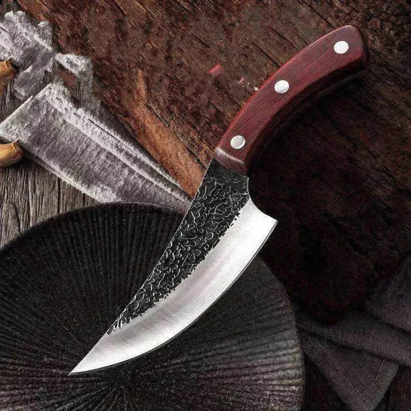 Kitchen Steel Knife Full Sharp Blade Chef Knife+Leather Strap - EX-STOCK Canada