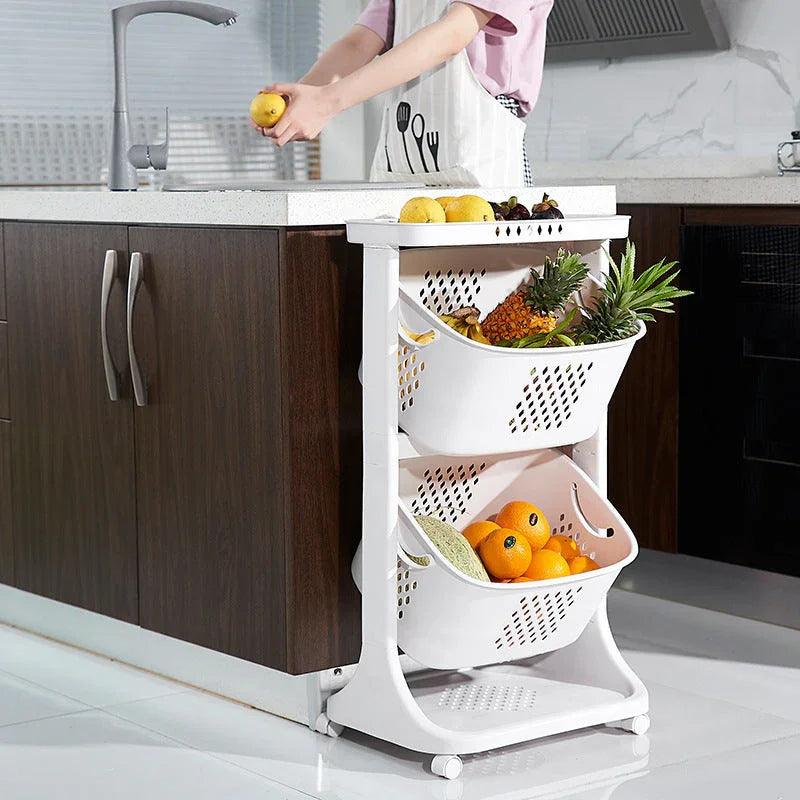 Panier de rangement pour légumes de cuisine Support de rangement en plastiqueEX-STOCK Canada