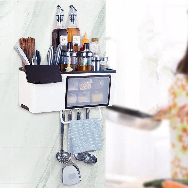 Kitchenware Rack Seasoning Storage Box Multifunctional Floor Condiment Storage Knife Rack EX-STOCK Canada