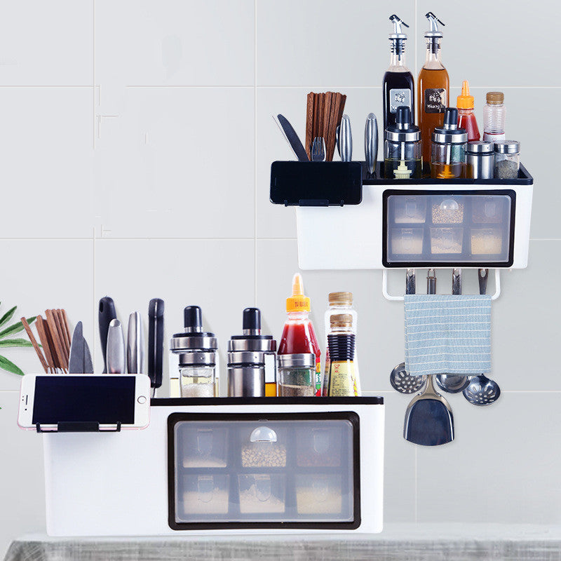 Kitchenware Rack Seasoning Storage Box Multifunctional Floor Condiment Storage Knife Rack EX-STOCK Canada