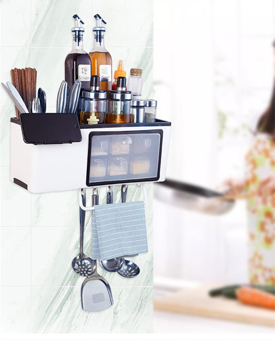 Kitchenware Rack Seasoning Storage Box Multifunctional Floor Condiment Storage Knife Rack EX-STOCK Canada