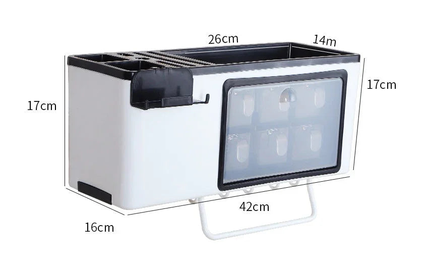 Estante para utensilios de cocina, caja para almacenar condimentos, estante multifuncional para piso y cuchillosEX-STOCK Canada