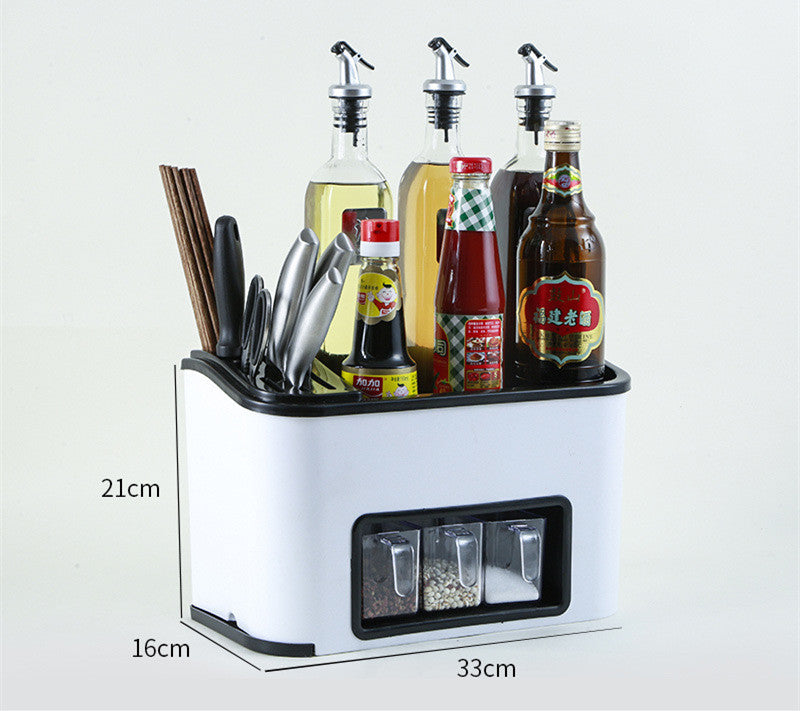 Kitchenware Rack Seasoning Storage Box Multifunctional Floor Condiment Storage Knife Rack EX-STOCK Canada