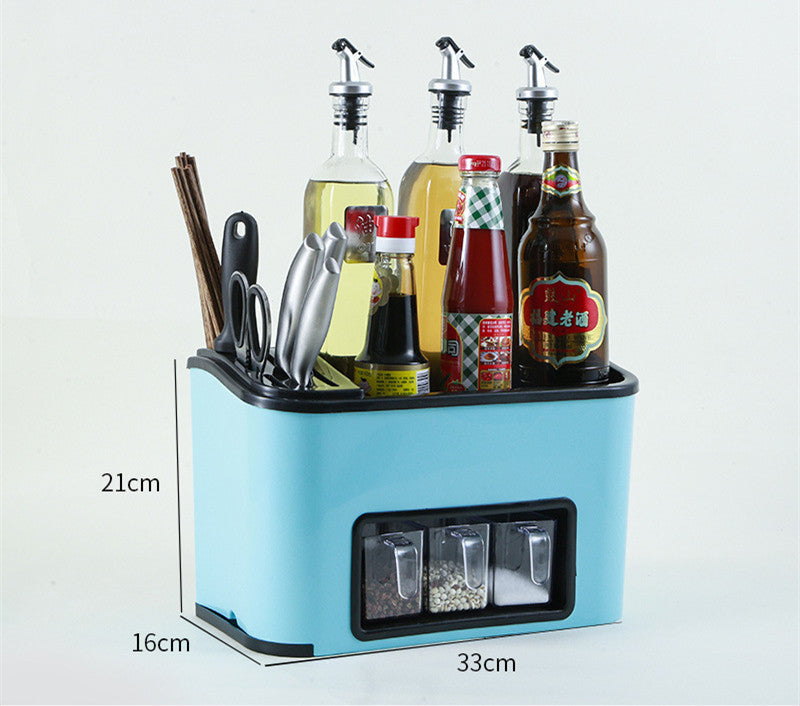 Kitchenware Rack Seasoning Storage Box Multifunctional Floor Condiment Storage Knife Rack EX-STOCK Canada