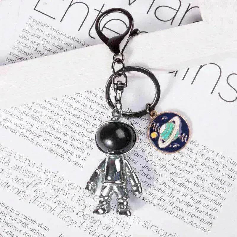 Korean Hip Hop Fashion Cross Spaceman Necklace Keychain - EX-STOCK Canada