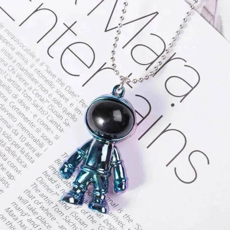 Korean Hip Hop Fashion Cross Spaceman Necklace Keychain - EX-STOCK Canada