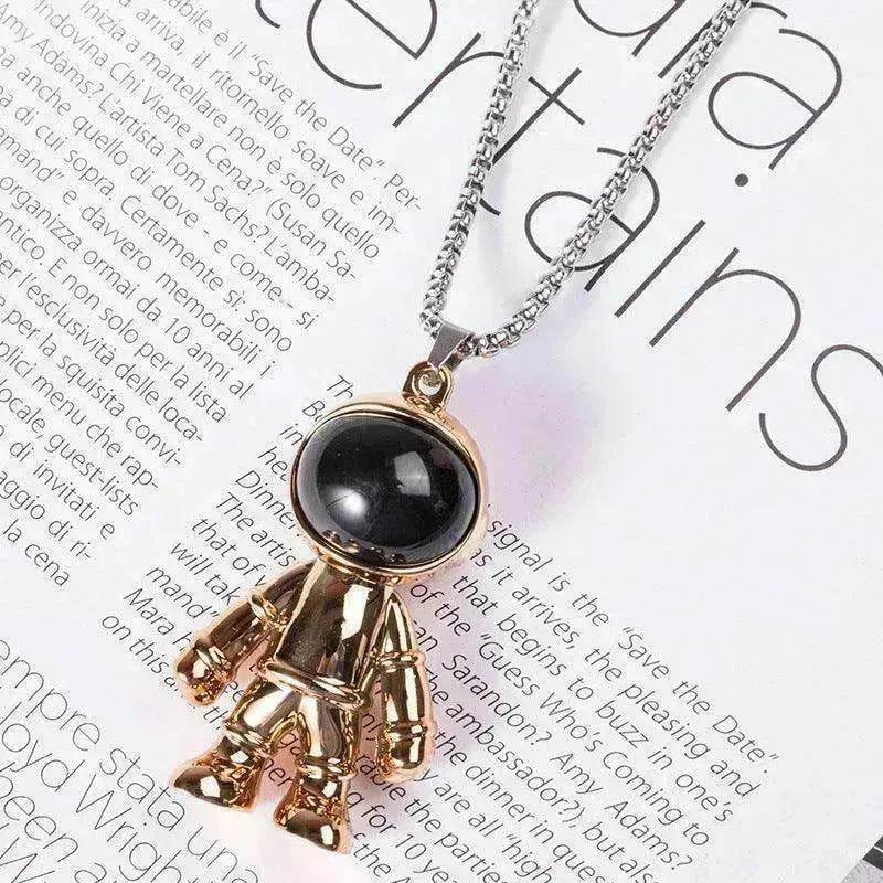 Korean Hip Hop Fashion Cross Spaceman Necklace Keychain - EX-STOCK Canada