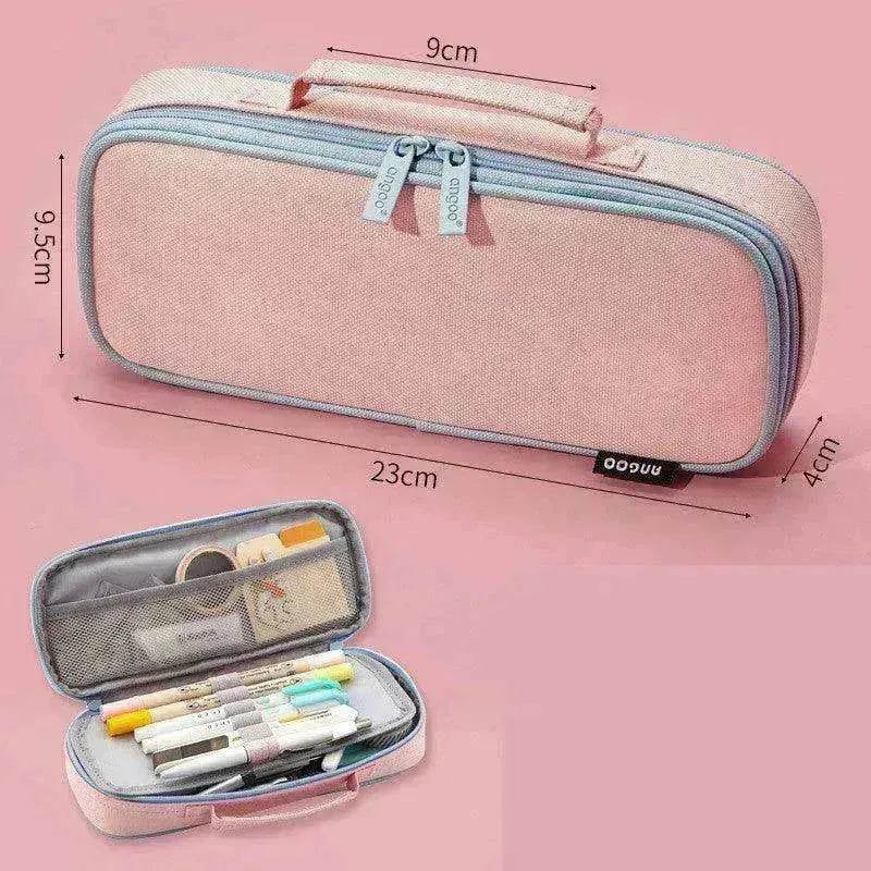 Korean Style Canvas Pencil Case for School - EX-STOCK Canada