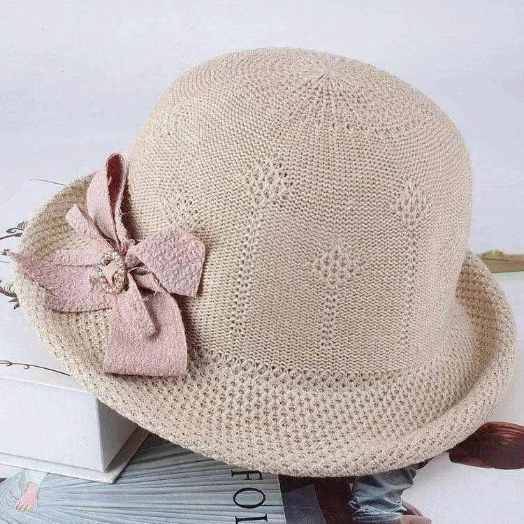Korean Style Flower Knit Sun Hats for Women - EX-STOCK Canada
