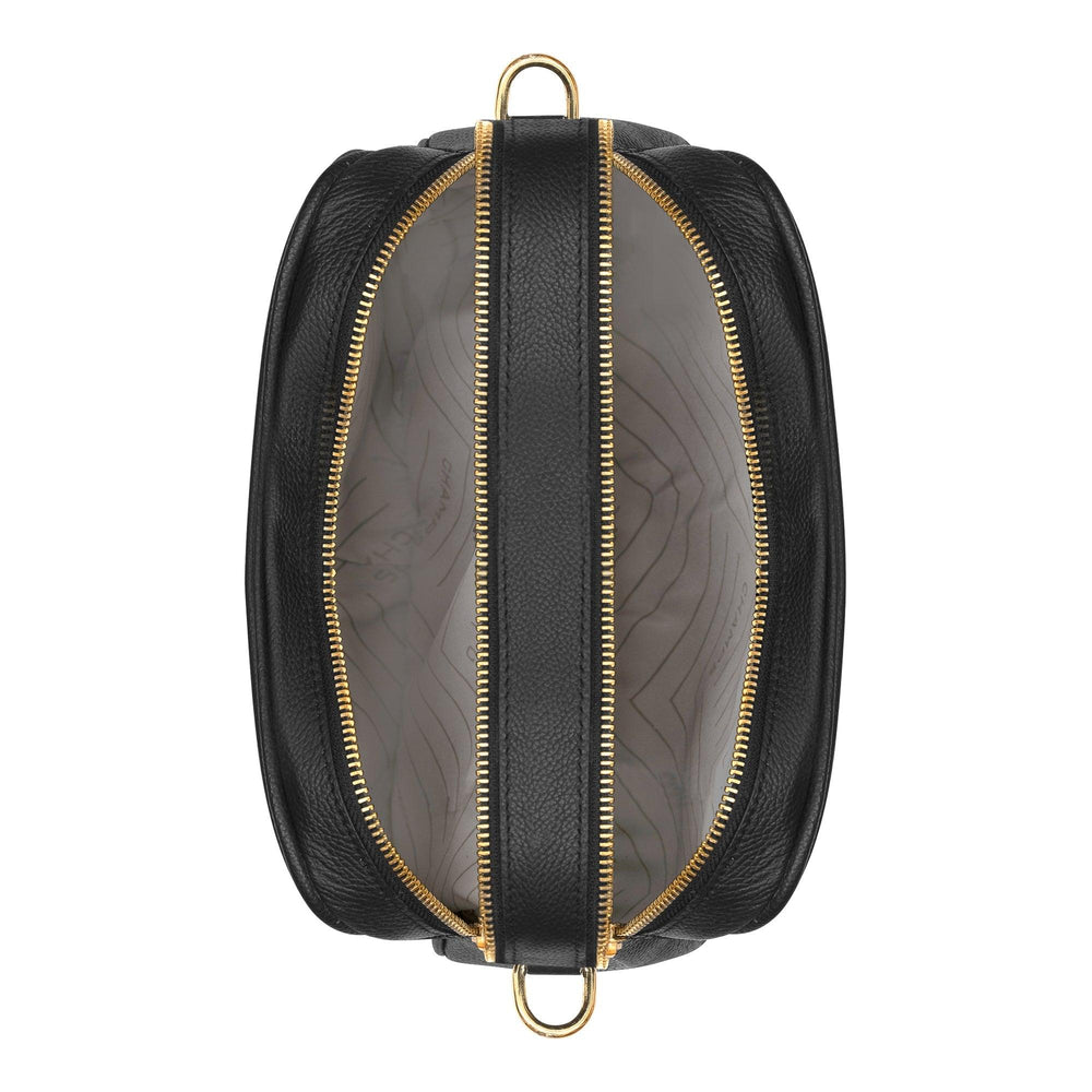 Sac à bandoulière en cuir avec double fermeture éclair GalaEX-STOCK Canada