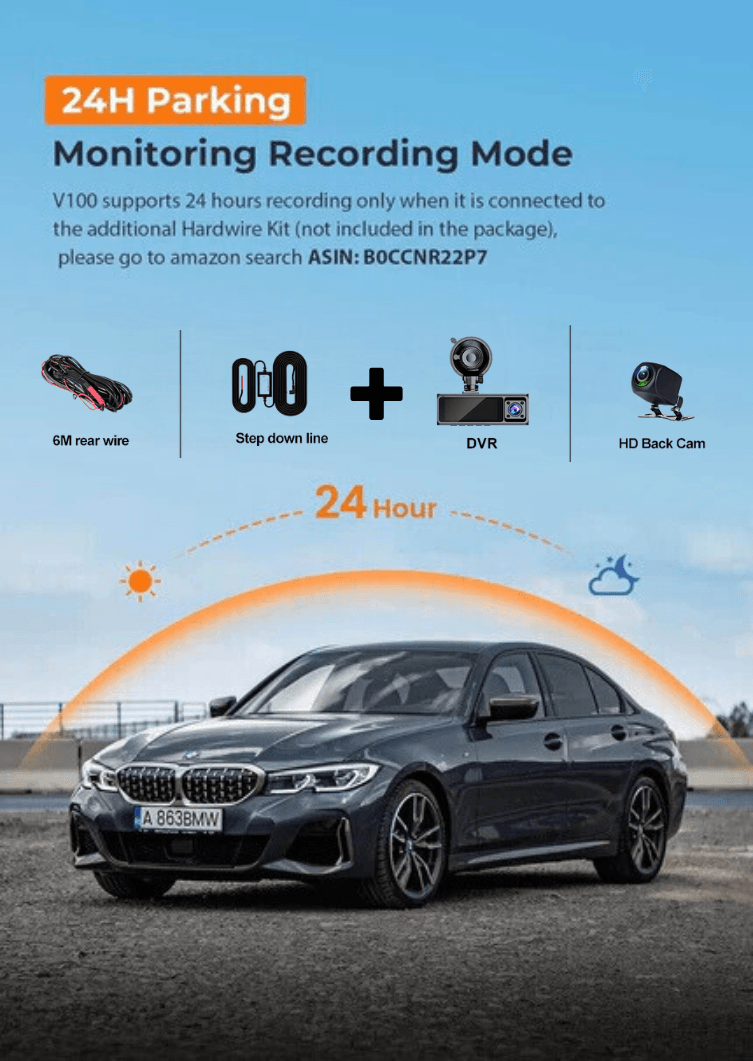 LDAS A20 Dashcam WiFi, 2,5K Autokamera, Dashcams mit App, Nachtsicht, G-Sensor, Loop-Aufnahme, 24-Stunden-Parkmodus, kostenlose 128GB SD-Karte, unterstützt bis zu 256GB (Schwarz)EX-STOCK Canada