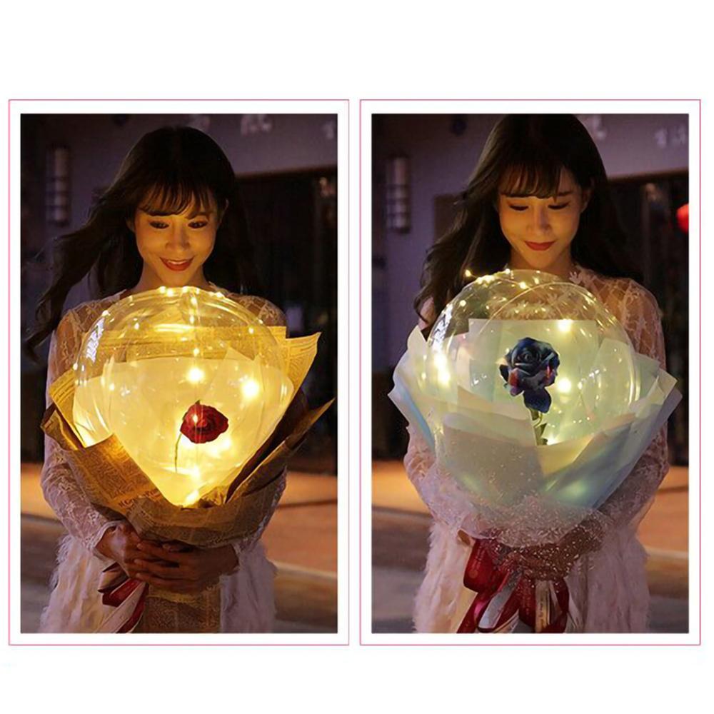 LED Luminous Balloon Rose Bouquet Transparent Bobo Ball Rose EX-STOCK Canada