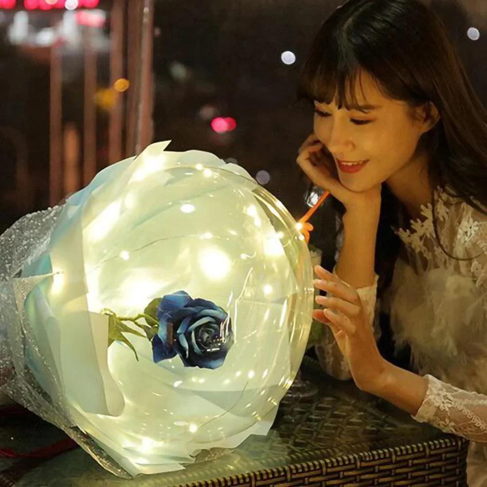 LED Luminous Balloon Rose Bouquet Transparent Bobo Ball Rose EX-STOCK Canada