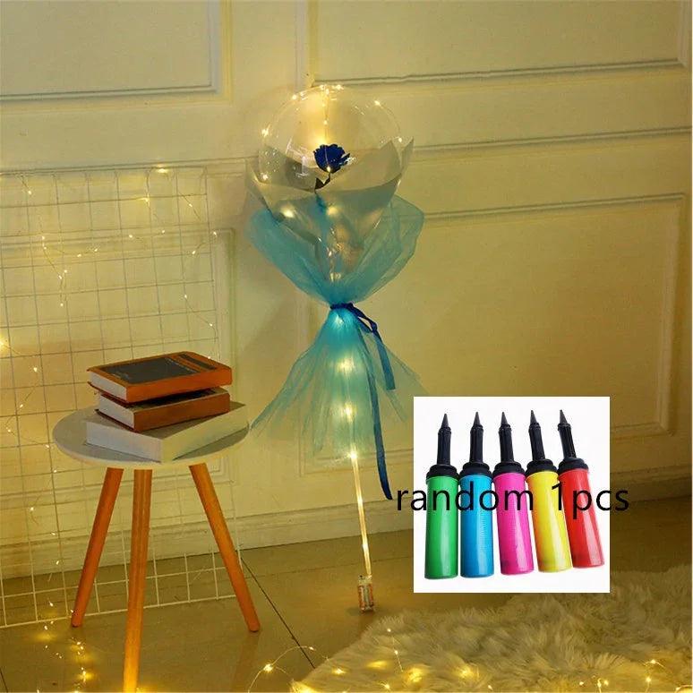 LED Luminous Balloon Rose Bouquet Transparent Bobo Ball Rose EX-STOCK Canada