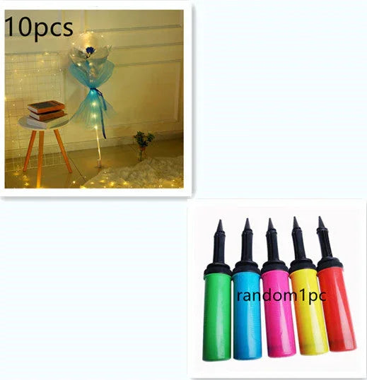 LED Luminous Balloon Rose Bouquet Transparent Bobo Ball Rose EX-STOCK Canada