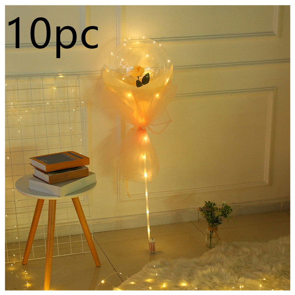 LED Luminous Balloon Rose Bouquet Transparent Bobo Ball Rose EX-STOCK Canada