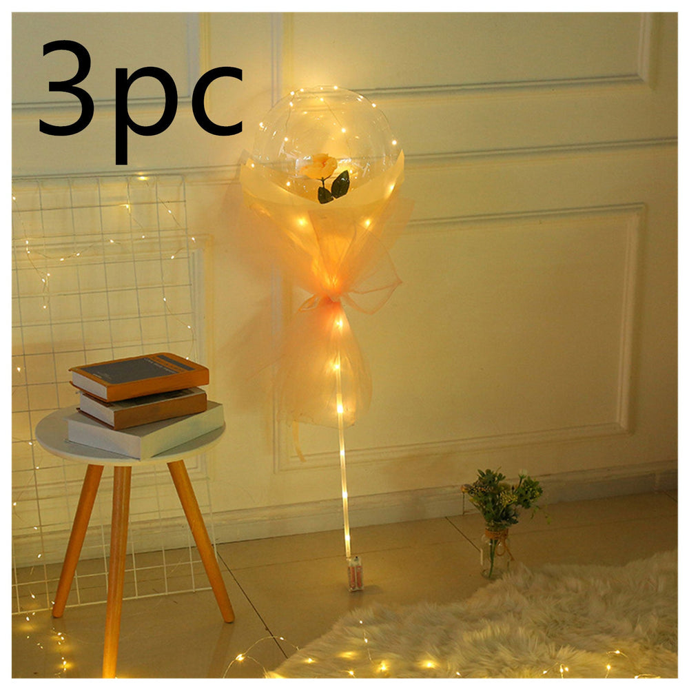 LED Luminous Balloon Rose Bouquet Transparent Bobo Ball Rose EX-STOCK Canada